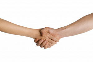 Handshake in Iran